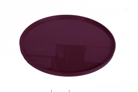 Purple round lacquer tray D26*1cm